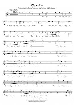 page one of Waterloo (Flute Solo)