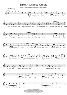 page one of Take A Chance On Me (Recorder Solo)