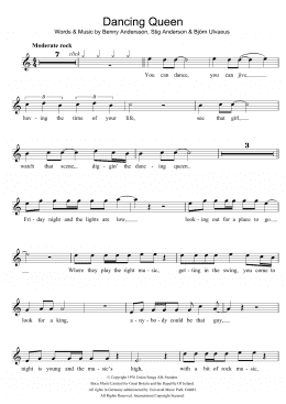 page one of Dancing Queen (Recorder Solo)