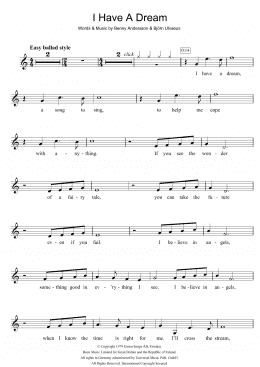 page one of I Have A Dream (Violin Solo)