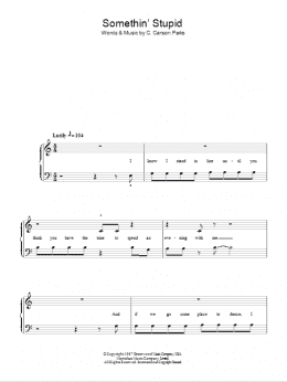 page one of Somethin' Stupid (Easy Piano)