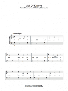 page one of Mull Of Kintyre (Easy Piano)