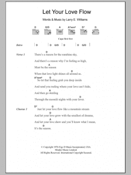 page one of Let Your Love Flow (Guitar Chords/Lyrics)