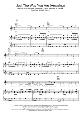 page one of Just The Way You Are (Piano, Vocal & Guitar Chords (Right-Hand Melody))