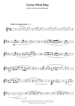 page one of Come What May (from Moulin Rouge) (Clarinet Solo)