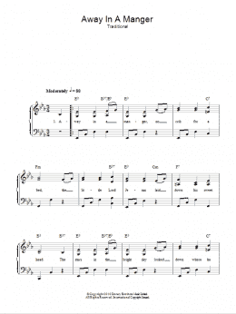 page one of Away In A Manger (Easy Piano)