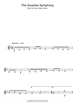 page one of The Surprise Symphony (Alto Sax Solo)