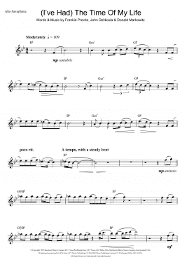 page one of (I've Had) The Time Of My Life (Alto Sax Solo)