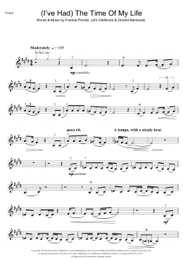 page one of (I've Had) The Time Of My Life (Violin Solo)