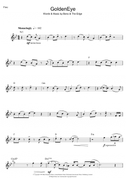 page one of GoldenEye (Flute Solo)