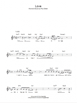 page one of Love (Lead Sheet / Fake Book)