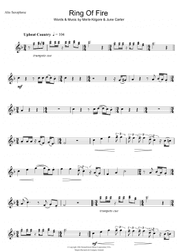 page one of Ring Of Fire (Alto Sax Solo)