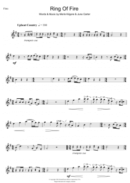 page one of Ring Of Fire (Flute Solo)