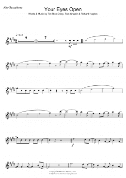 page one of Your Eyes Open (Alto Sax Solo)