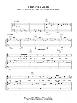 page one of Your Eyes Open (Piano, Vocal & Guitar Chords)