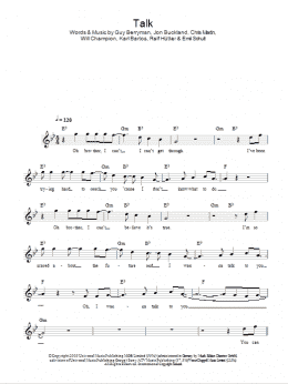 page one of Talk (Lead Sheet / Fake Book)