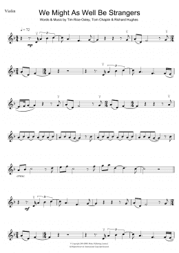 page one of We Might As Well Be Strangers (Violin Solo)