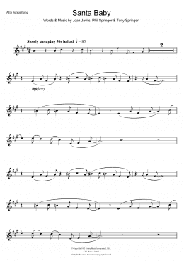 page one of Santa Baby (Alto Sax Solo)