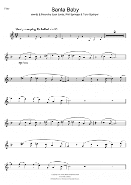 page one of Santa Baby (Flute Solo)