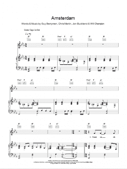 page one of Amsterdam (Piano, Vocal & Guitar Chords)