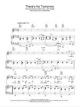 page one of There's No Tomorrow (Piano, Vocal & Guitar Chords)