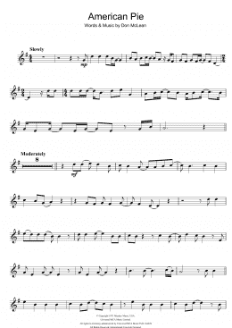 page one of American Pie (Flute Solo)