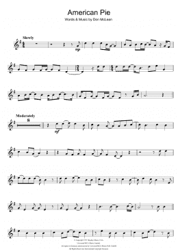 page one of American Pie (Violin Solo)