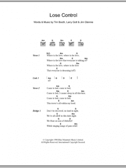 page one of Lose Control (Guitar Chords/Lyrics)