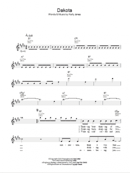 page one of Dakota (Lead Sheet / Fake Book)