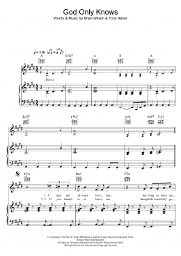 page one of God Only Knows (Lead Sheet / Fake Book)