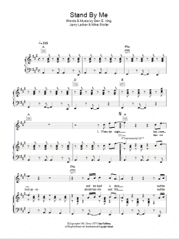 page one of Stand By Me (Piano, Vocal & Guitar Chords)