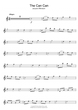 page one of The Can Can (Alto Sax Solo)