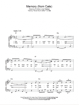 page one of Memory (from Cats) (Easy Piano)