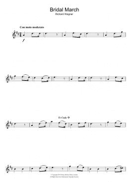 page one of Bridal March (Alto Sax Solo)