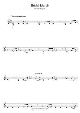 page one of Bridal March (Clarinet Solo)