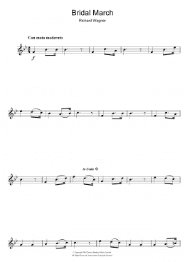 page one of Bridal March (Flute Solo)