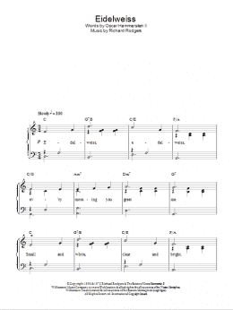 page one of Edelweiss (Easy Piano)