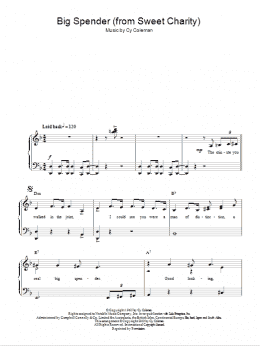 page one of Big Spender (Easy Piano)