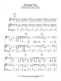 page one of Promise This (Piano, Vocal & Guitar Chords)