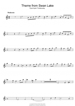 page one of Theme from Swan Lake (Flute Solo)