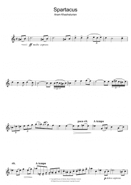 page one of Spartacus (Love Theme) (Alto Sax Solo)