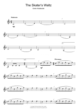 page one of The Skater's Waltz (Clarinet Solo)