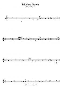 page one of Pilgrims' March (Clarinet Solo)