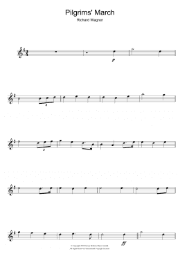 page one of Pilgrims' March (Flute Solo)