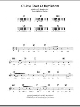 page one of O Little Town Of Bethlehem (Piano Chords/Lyrics)