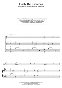 page one of Frosty The Snowman (Flute Solo)