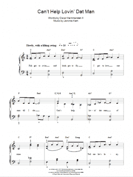 page one of Can't Help Lovin' Dat Man (Easy Piano)