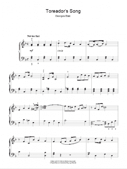 page one of Toreador's Song (from Carmen) (Easy Piano)