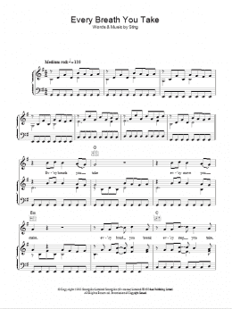 page one of Every Breath You Take (Piano, Vocal & Guitar Chords (Right-Hand Melody))