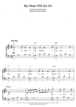 page one of My Heart Will Go On (Love Theme from Titanic) (Beginner Piano (Abridged))